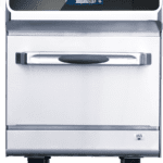 Modern stainless steel combi oven.