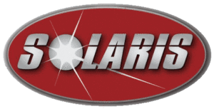Red oval logo with "Solaris" text.